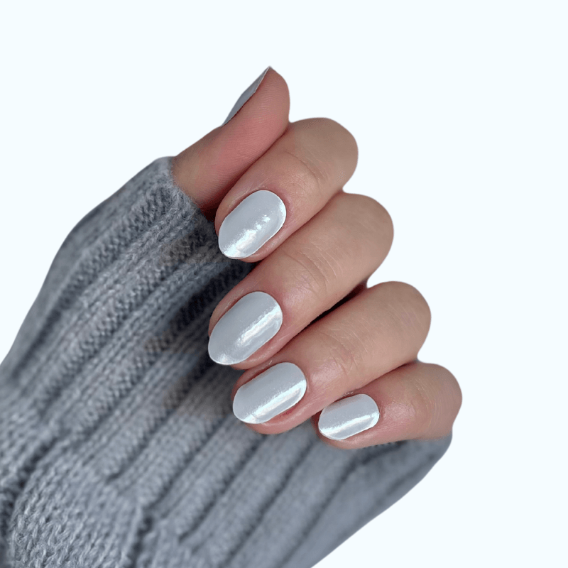 Shiny Grey | Super Jellies DIY Hard Semi Cured Gel Nail Wraps