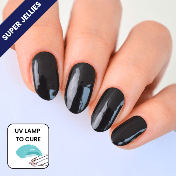 Noir | Super Jellies DIY Hard Semi Cured Gel Nail Wraps