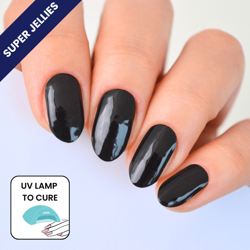 Noir | Super Jellies DIY Hard Semi Cured Gel Nail Wraps