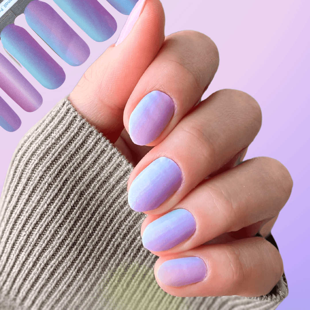 Popsicle | Purple Blue Nail Polish Wraps
