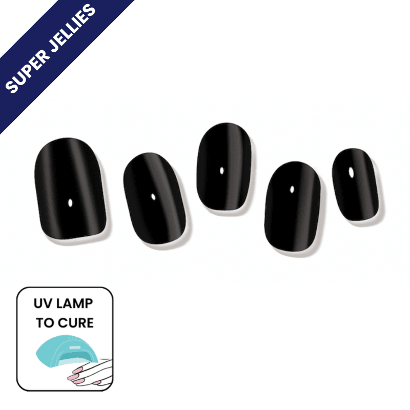 Noir | Super Jellies DIY Hard Semi Cured Gel Nail Wraps