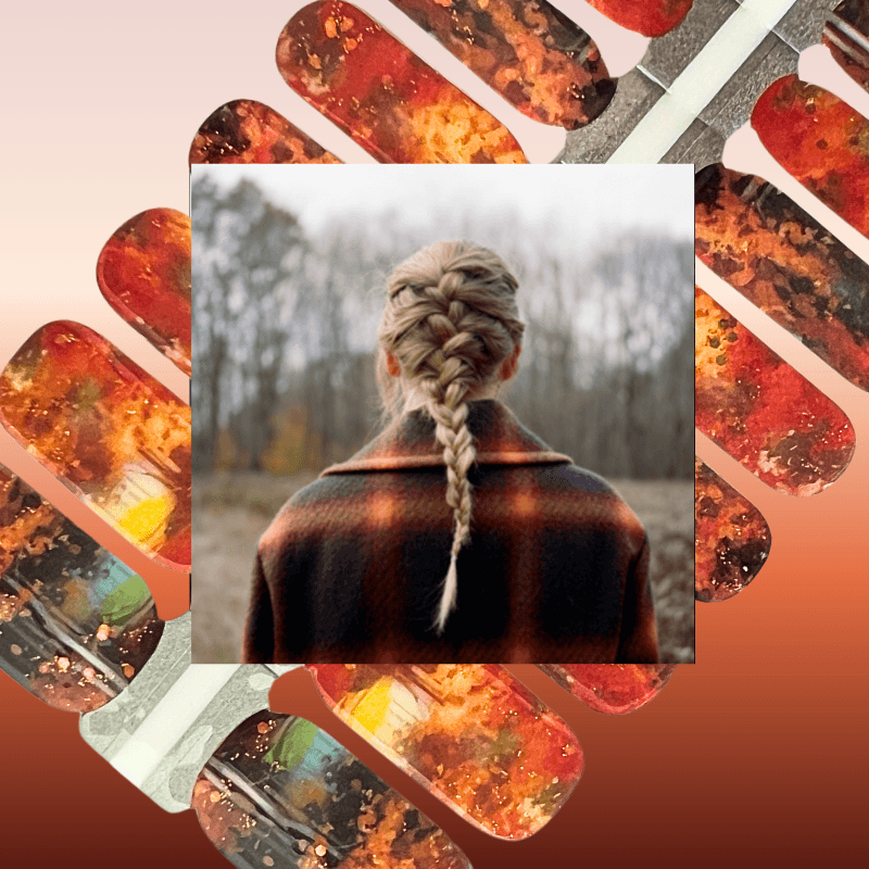 Evermore (Eras Tour) | Orange Cosy Nail Polish Wrap