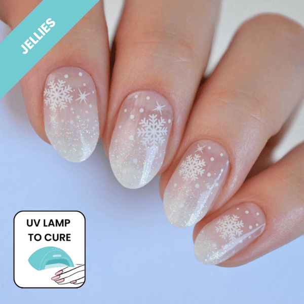 Snowflake | Jellies DIY Soft Semi Cured Gel Nail Wraps