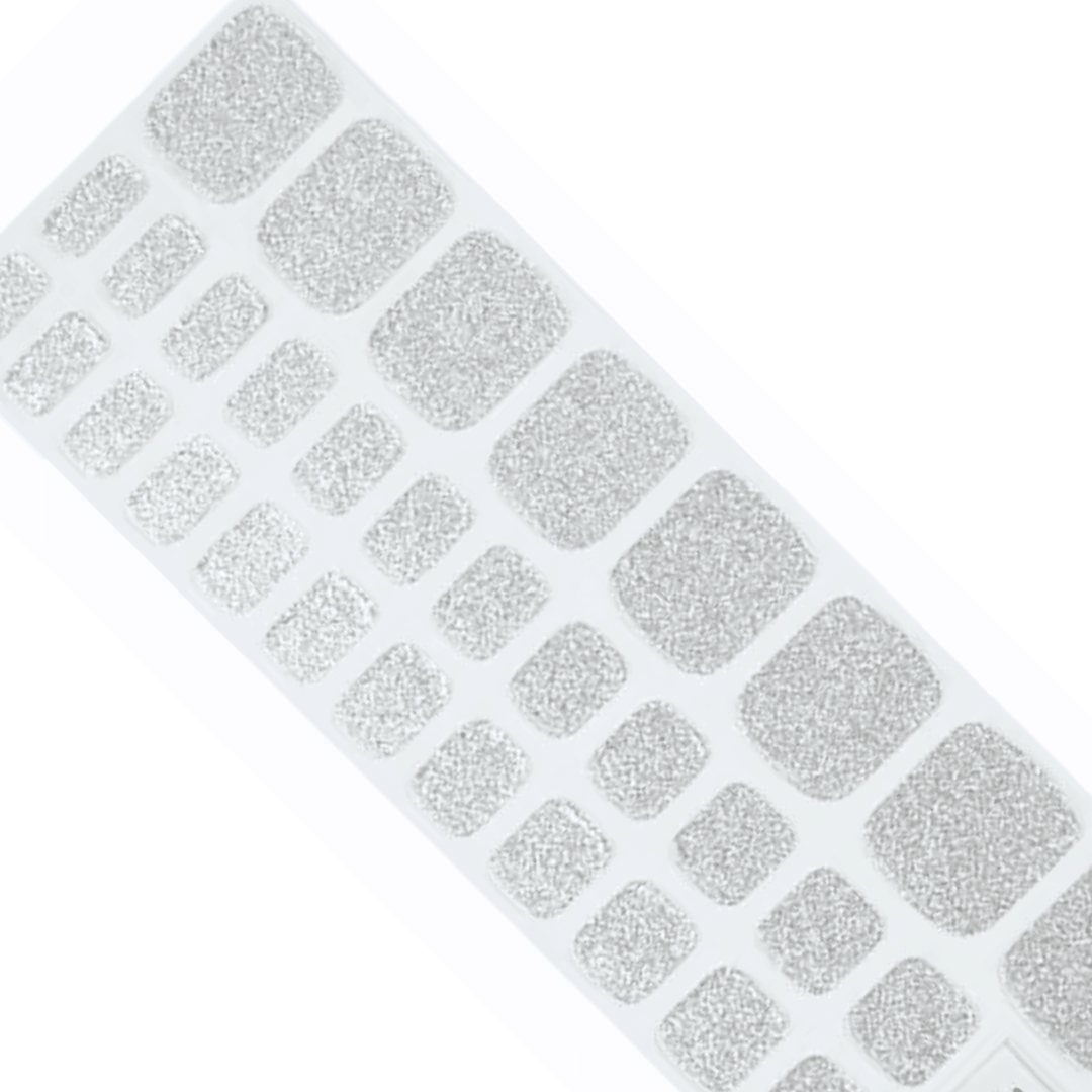 (Pedi/Toes) Palladium Semi Cured Gel Nail Wraps