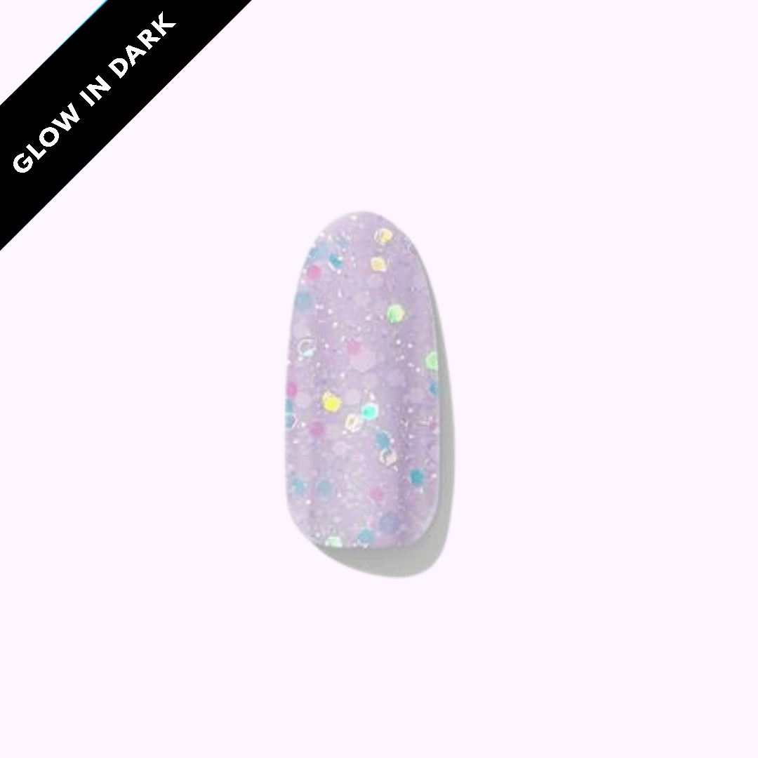 Grape (Glow in the dark) | Super Jellies DIY Hard Semi Cured Gel Nail Wraps
