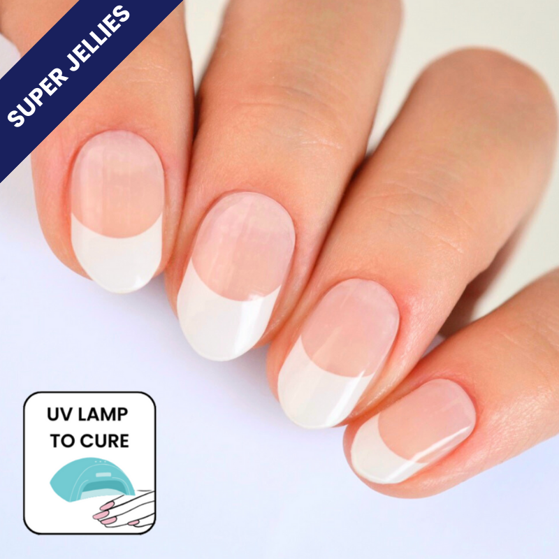 French Tip DIY Super Jellies DIY Semi Cured Gel Nail Wraps