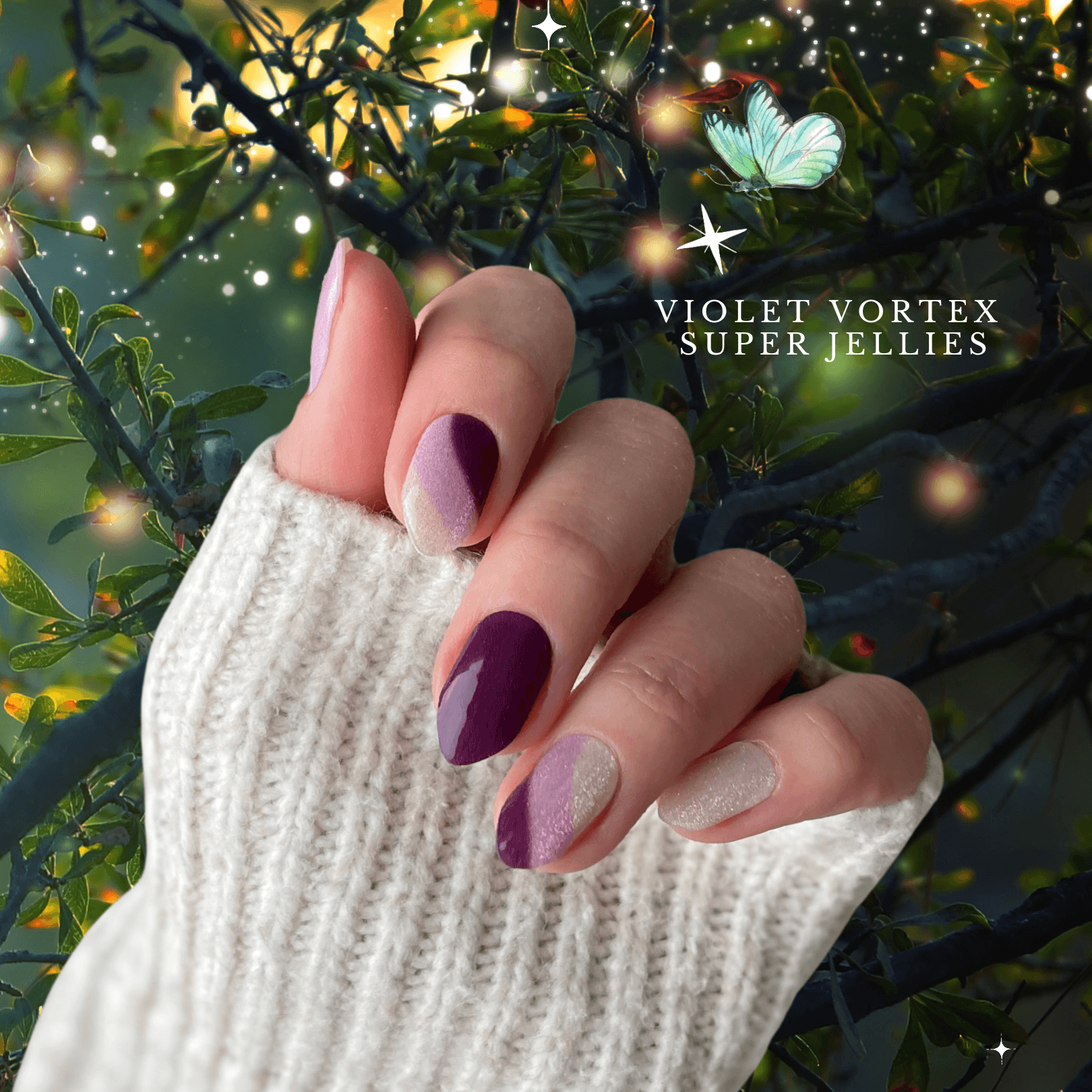 Violet Vortex | Super Jellies DIY Hard Semi Cured Gel Nail Wraps