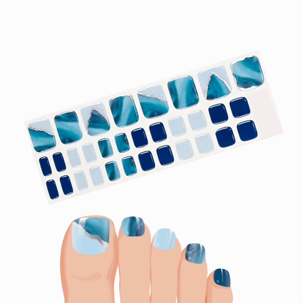 (Pedi/Toes) River Semi Cured Gel Nail Wraps