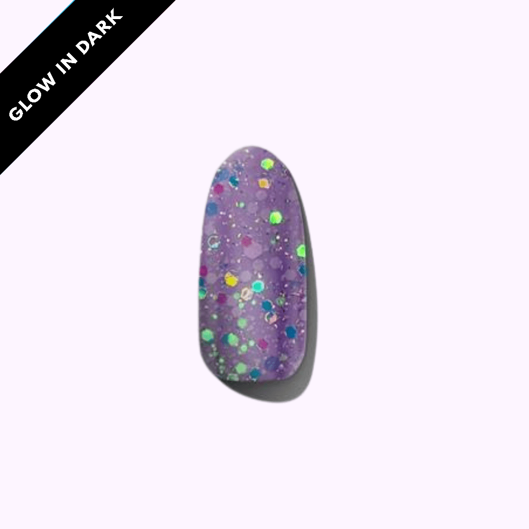 Grape (Glow in the dark) | Super Jellies DIY Hard Semi Cured Gel Nail Wraps