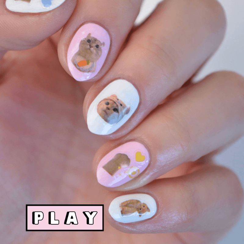 Kitty Cat PLAY Nail Art Sticker