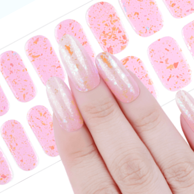 Glass Pink | Super Jellies DIY Hard Semi Cured Gel Nail Wraps