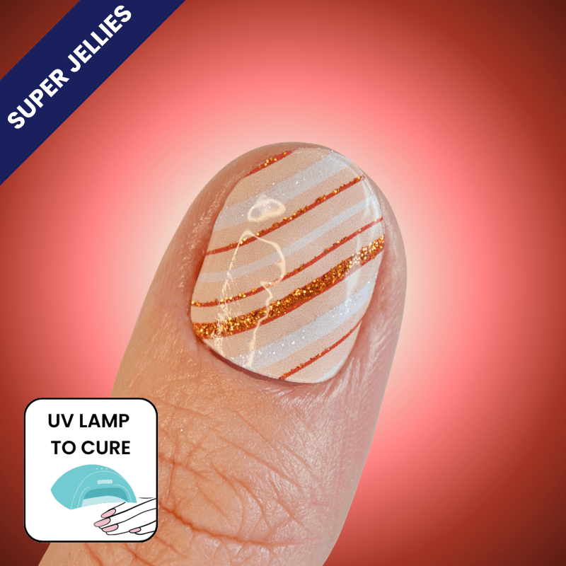 Gingerbread Man | Super Jellies DIY Hard Semi Cured Gel Nail Wraps