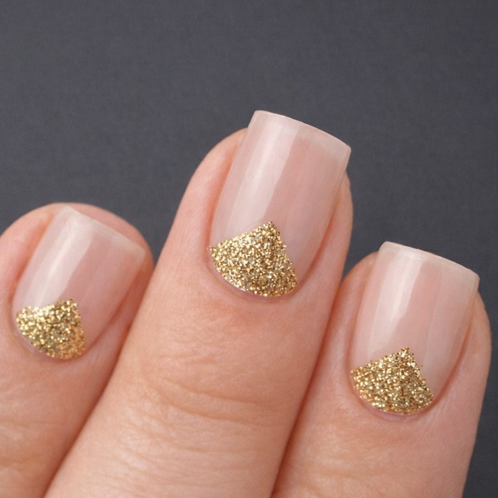 Cover Up Gold | Transparent Glitter Nail Polish Wrap