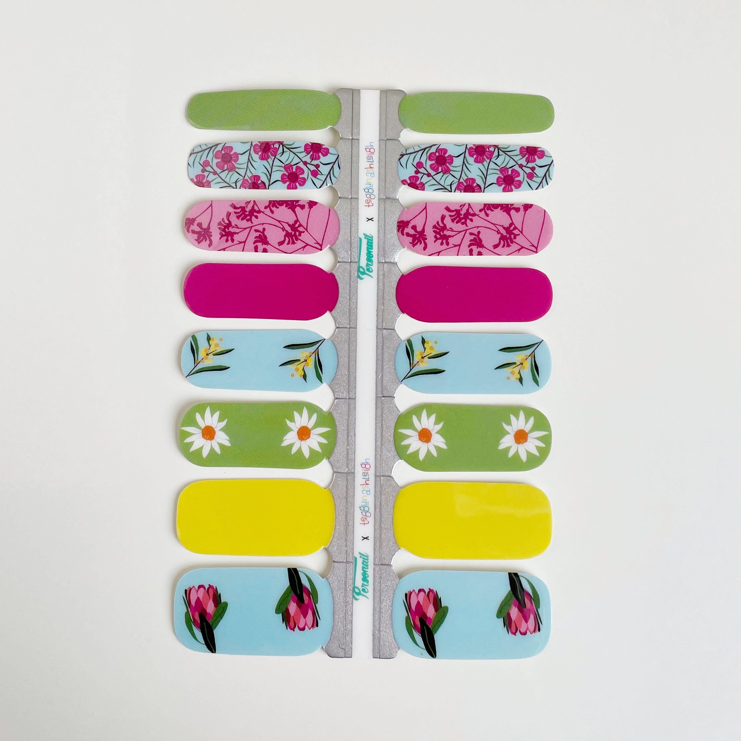 Aussie Florals Nail Polish Wraps
