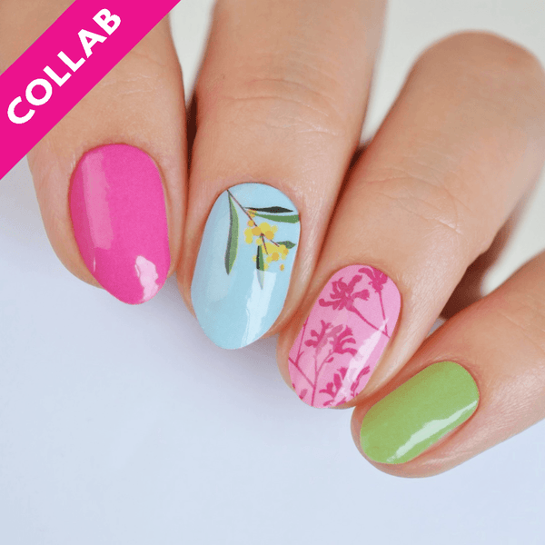 Aussie Florals Nail Polish Wraps