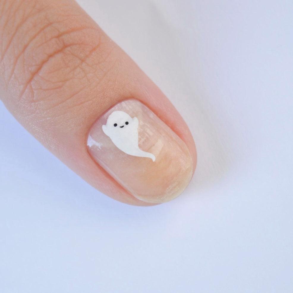 BOO | Transparent Halloween Themed Nail Polish Wrap