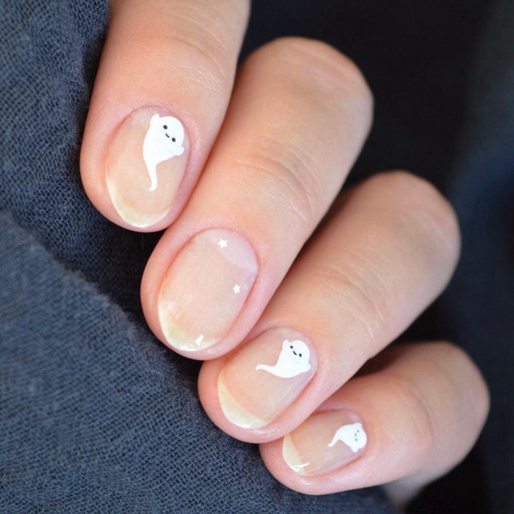 BOO | Transparent Halloween Themed Nail Polish Wrap