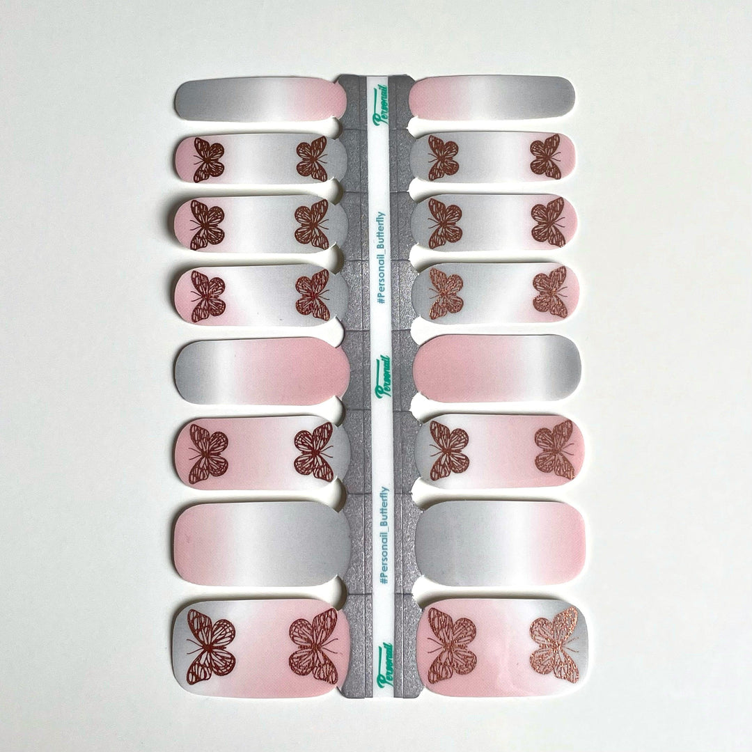 Butterfly (Limited) | Rose Gold Ombre Nail Polish Wrap
