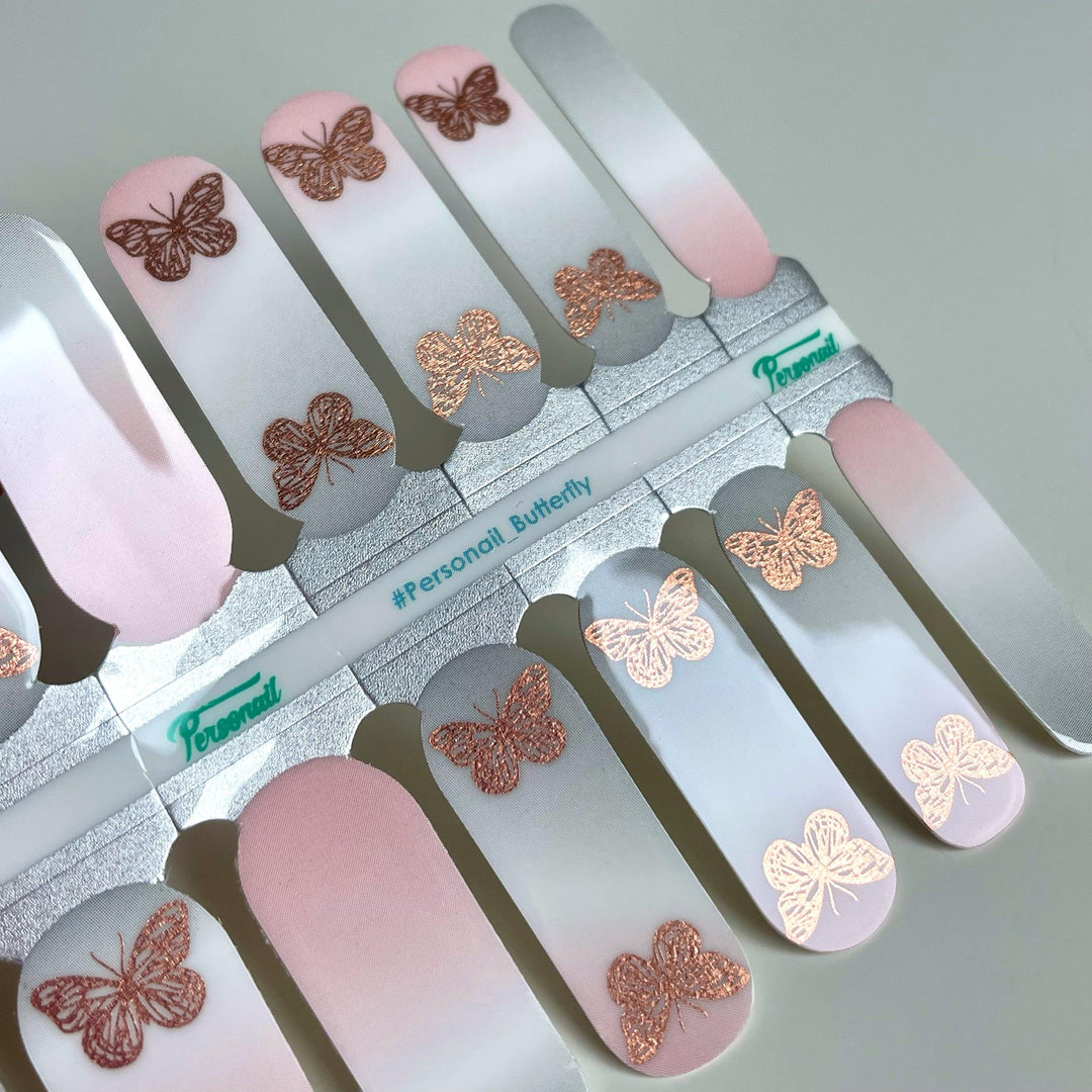 Butterfly (Limited) | Rose Gold Ombre Nail Polish Wrap