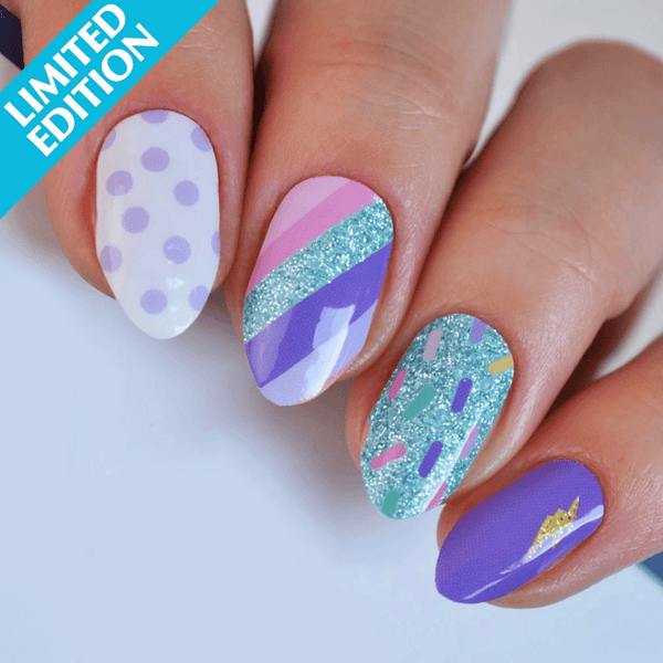 Carnival Whimsy Kaleidoscope Nail Wraps