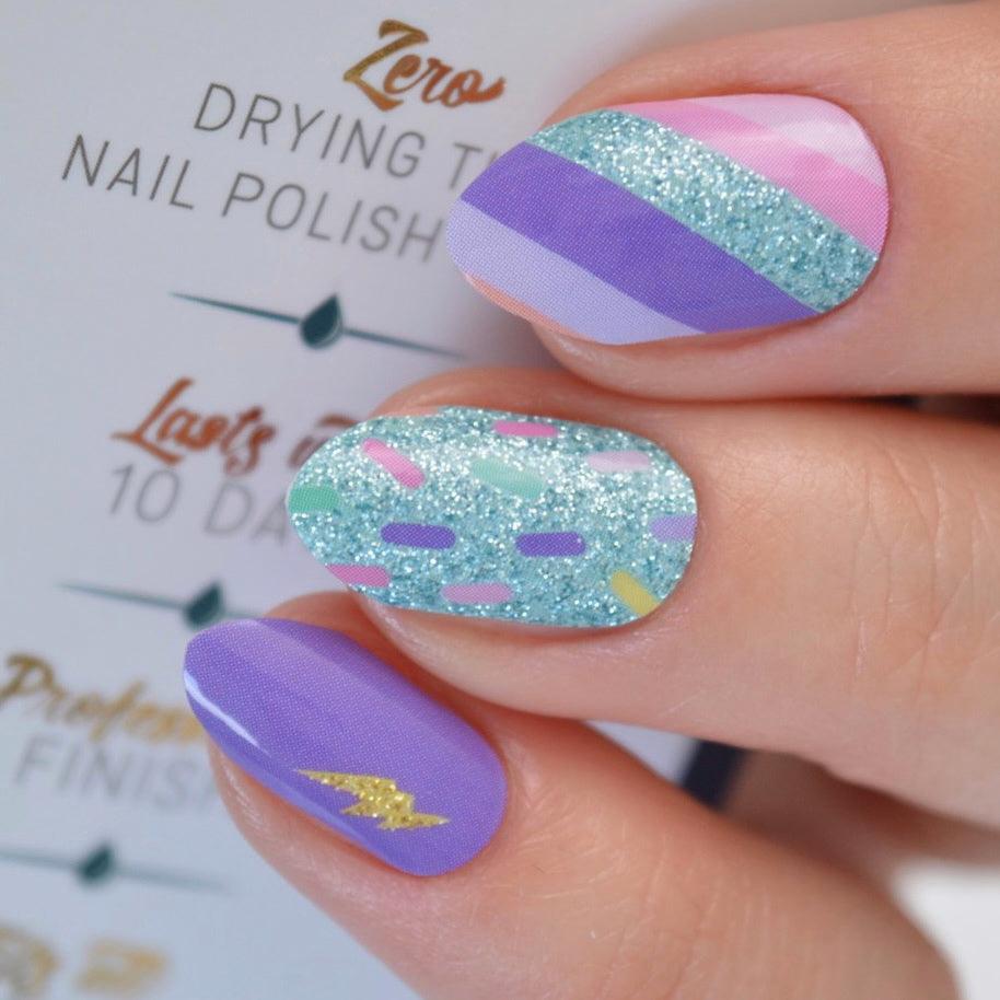 Carnival Whimsy Kaleidoscope Nail Wraps