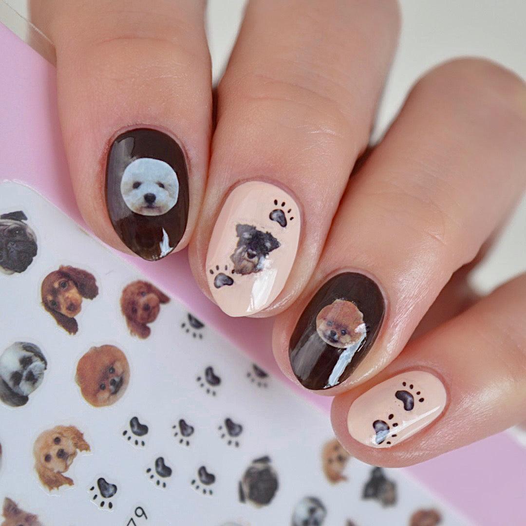 Dog PLAY Nail Art Sticker