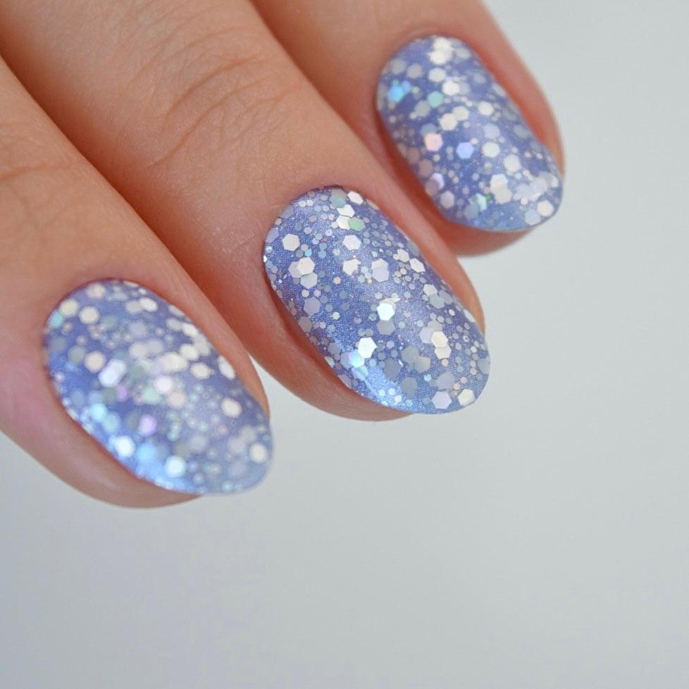Fairy God Mother | Blue Chunky Glitter Nail Polish Wrap