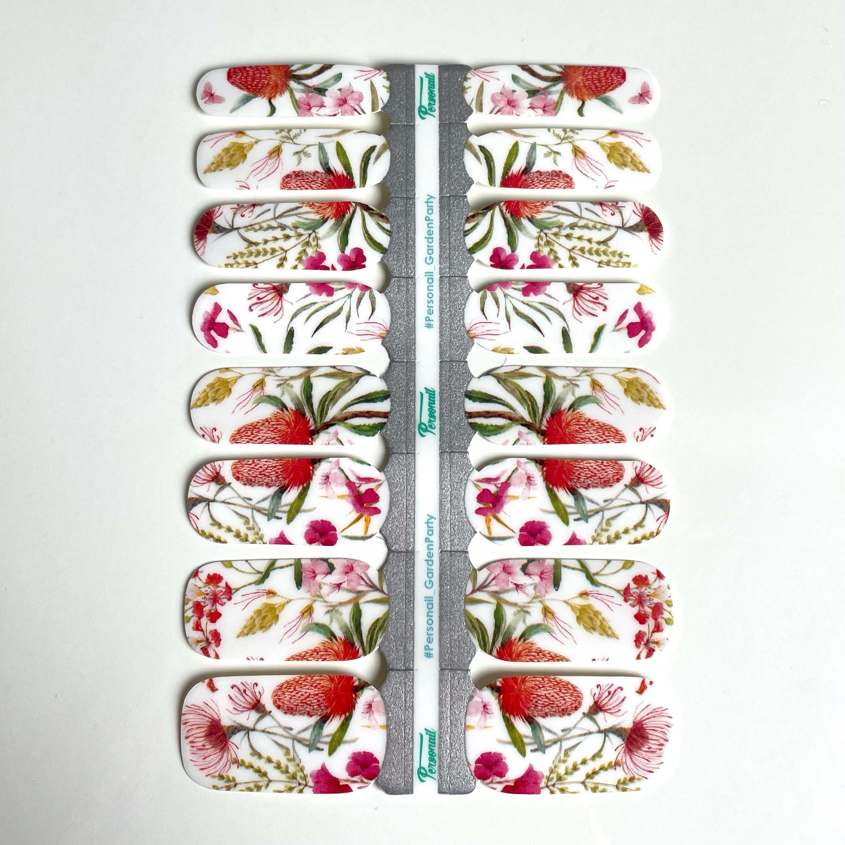 Garden Party | Floral Australian Natives Nail Polish Wrap