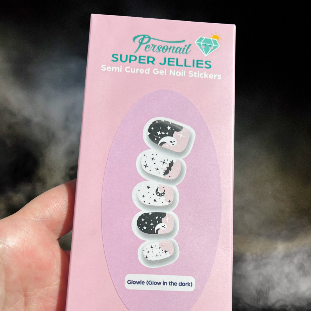 Glowie (Glow in the dark) | Super Jellies DIY Hard Semi Cured Gel Nail Wraps