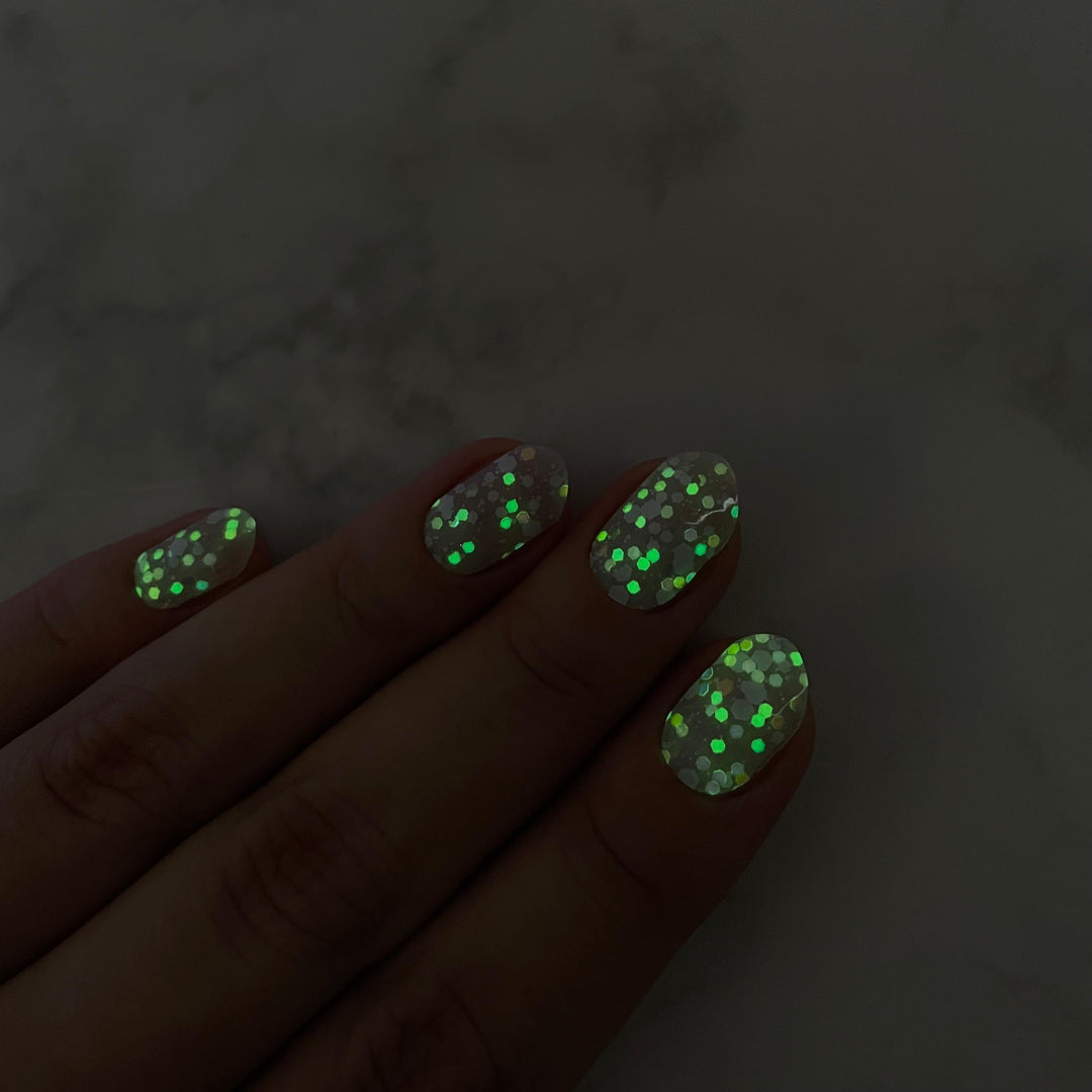 Grape (Glow in the dark) | Super Jellies DIY Hard Semi Cured Gel Nail Wraps