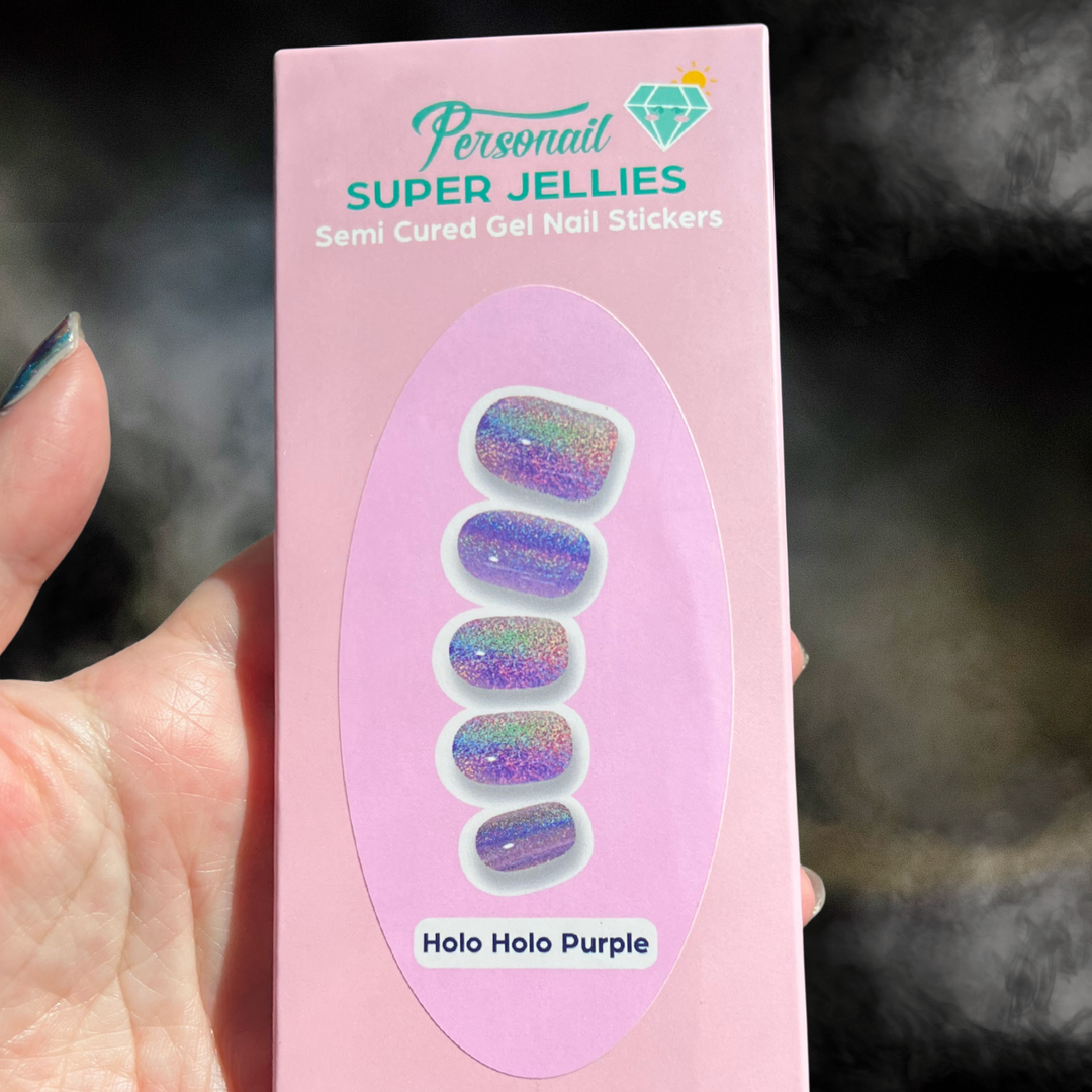 Holo Holo Purple | Super Jellies DIY Hard Semi Cured Gel Nail Wraps