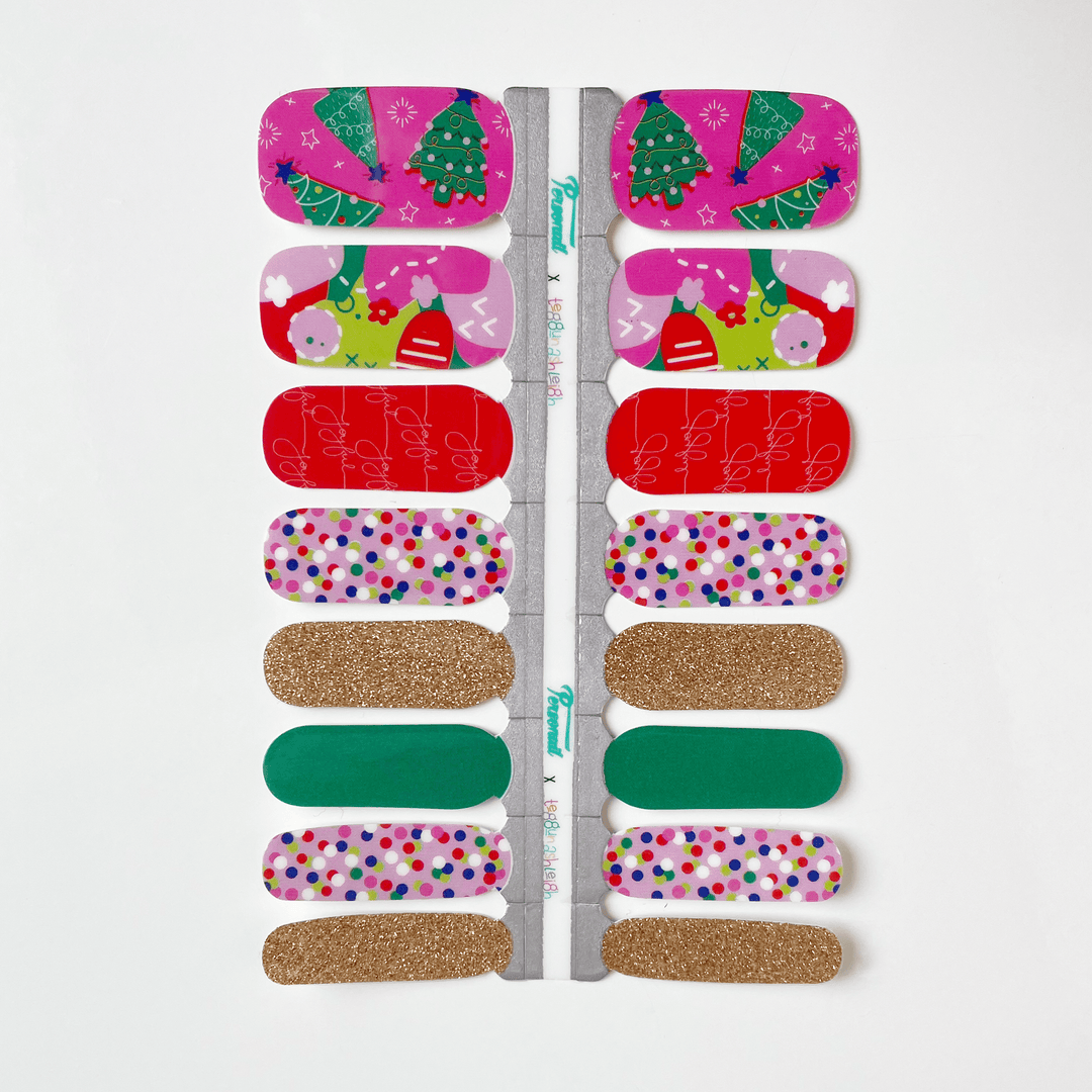 Joyful Xmas | Teggun Ashleigh Collab Nail Polish Wrap