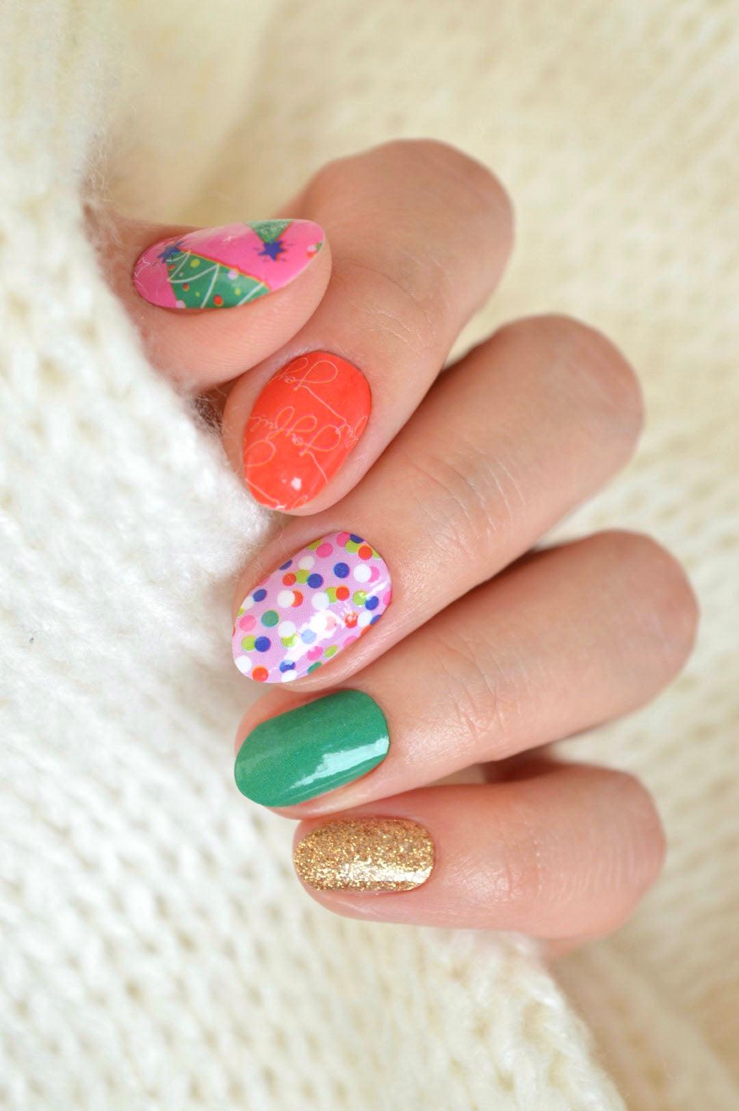 Joyful Xmas | Teggun Ashleigh Collab Nail Polish Wrap