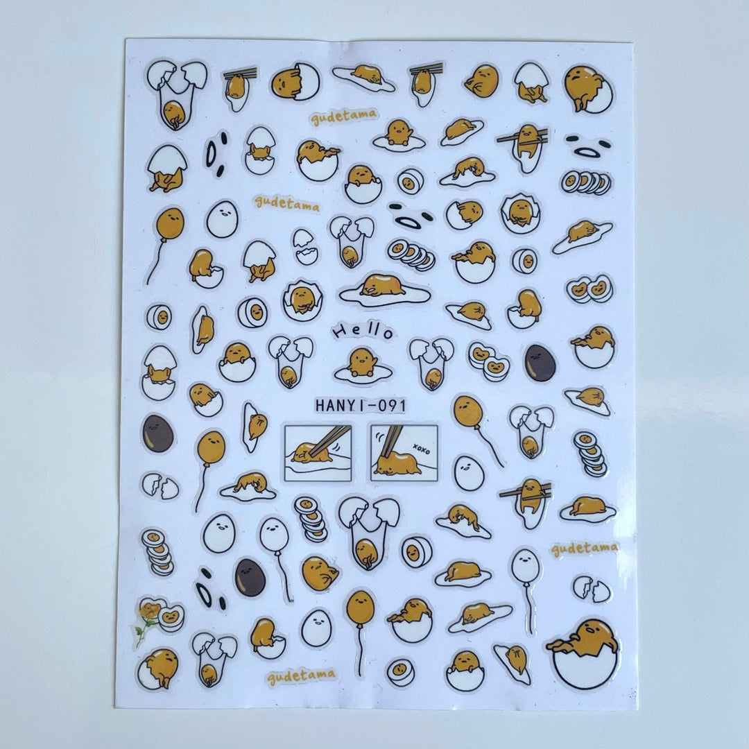 Lazy Egg PLAY Nail Art Sticker