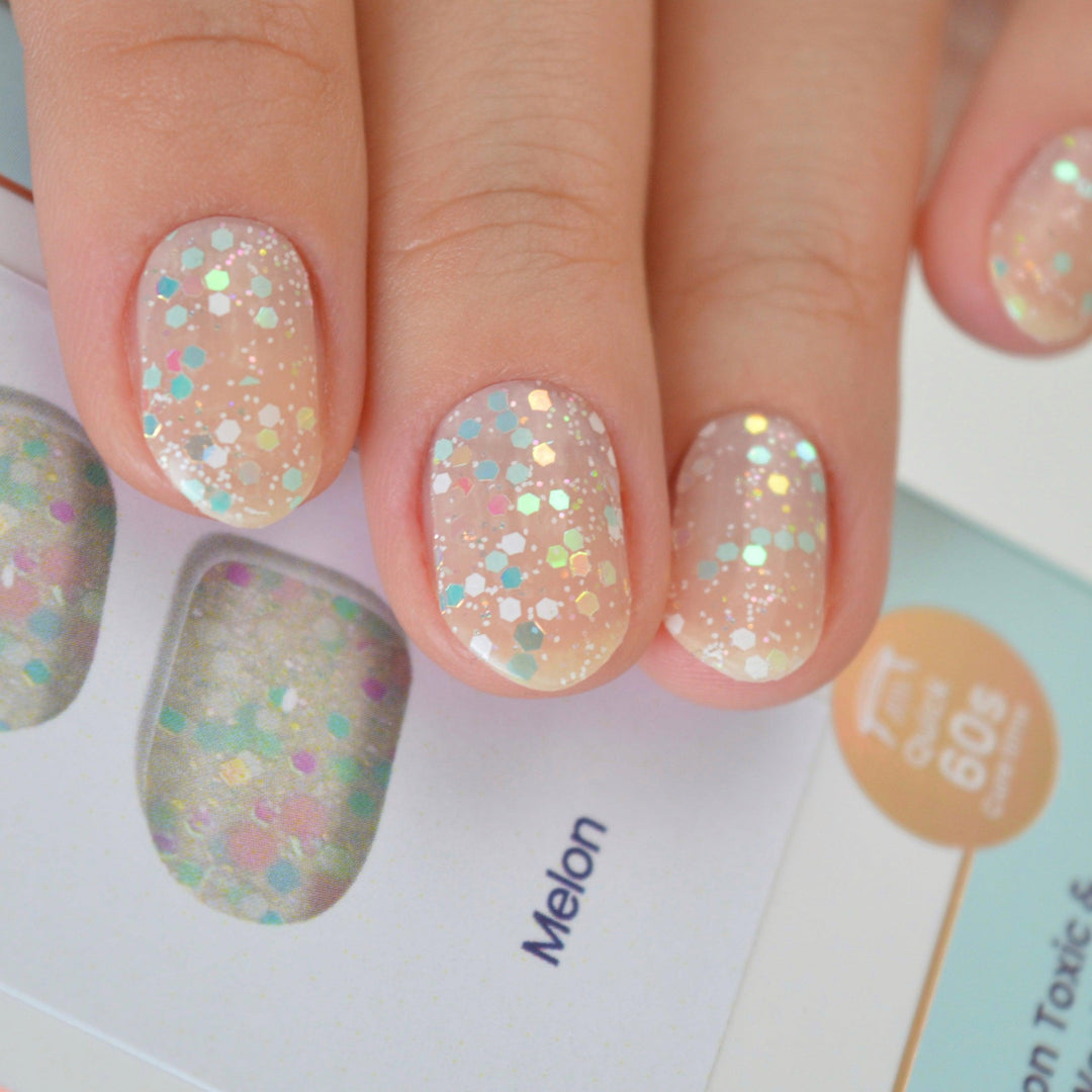 Melon (Glow in the dark) | Super Jellies DIY Hard Semi Cured Gel Nail Wraps