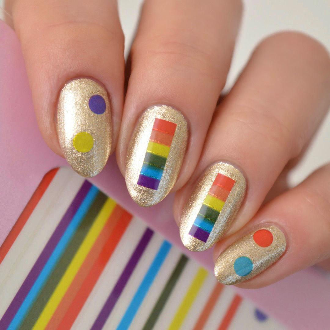 Pride Rainbow PLAY Nail Art Sticker
