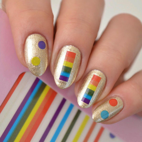 Pride Rainbow PLAY Nail Art Sticker