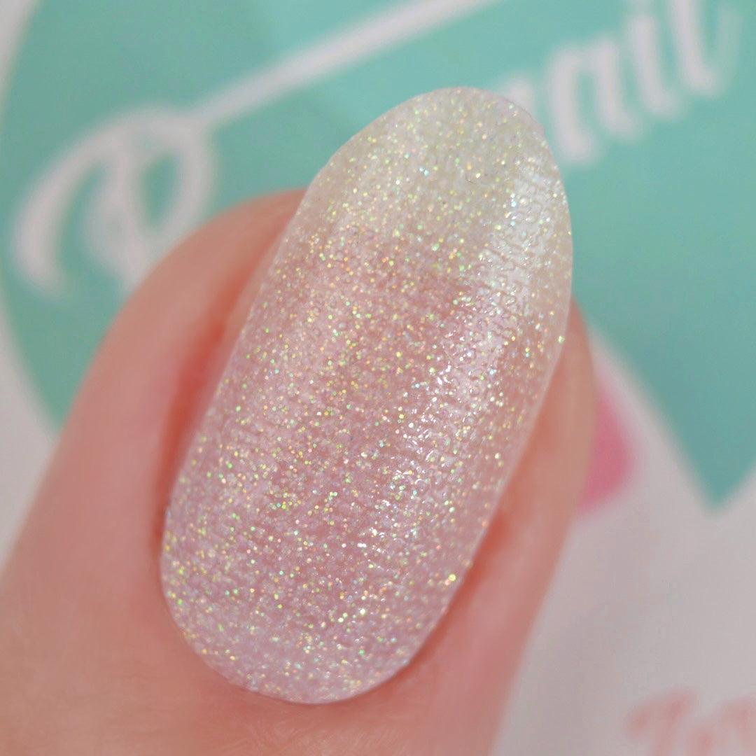 Princess | White Glitter Nail Polish Wraps