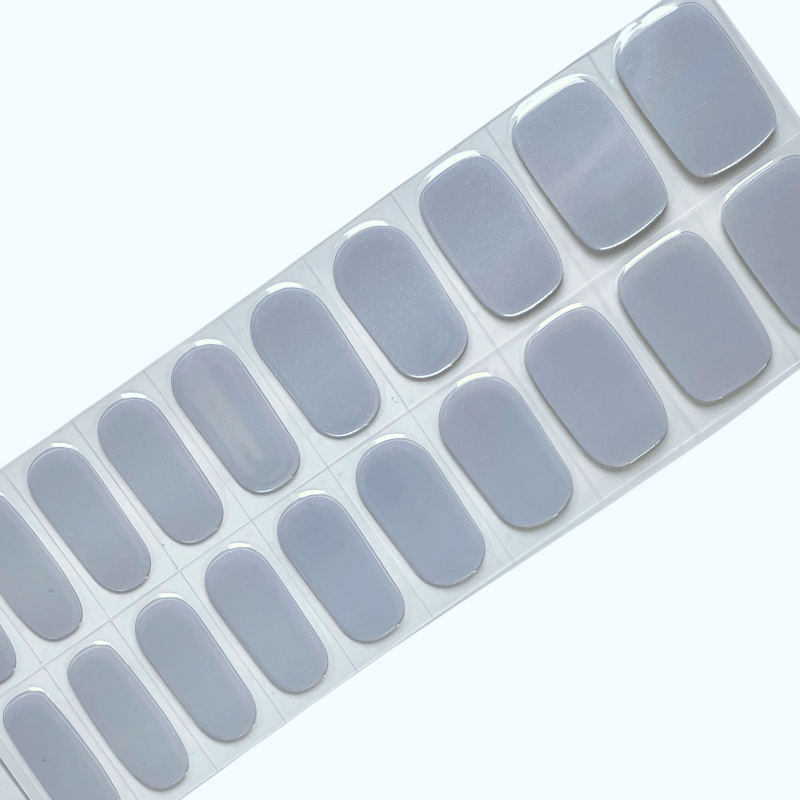 Shiny Grey | Super Jellies DIY Hard Semi Cured Gel Nail Wraps