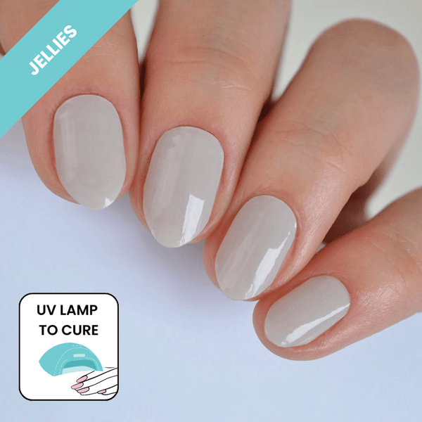 Charcoal Cloud | Jellies DIY Soft Semi Cured Gel Nail Wraps