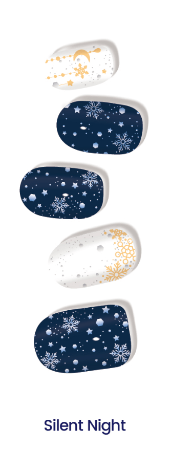 Silent Night | Super Jellies DIY Hard Semi Cured Gel Nail Wraps