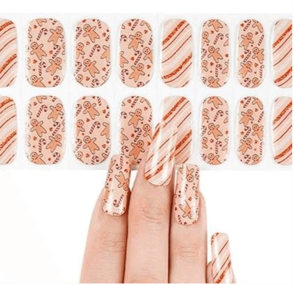 Gingerbread Man | Super Jellies DIY Hard Semi Cured Gel Nail Wraps