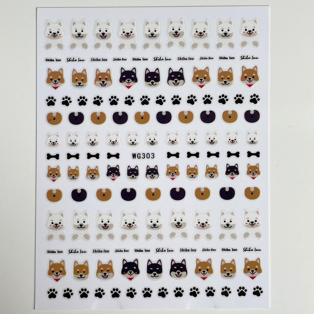 Shiba PLAY Nail Art Sticker