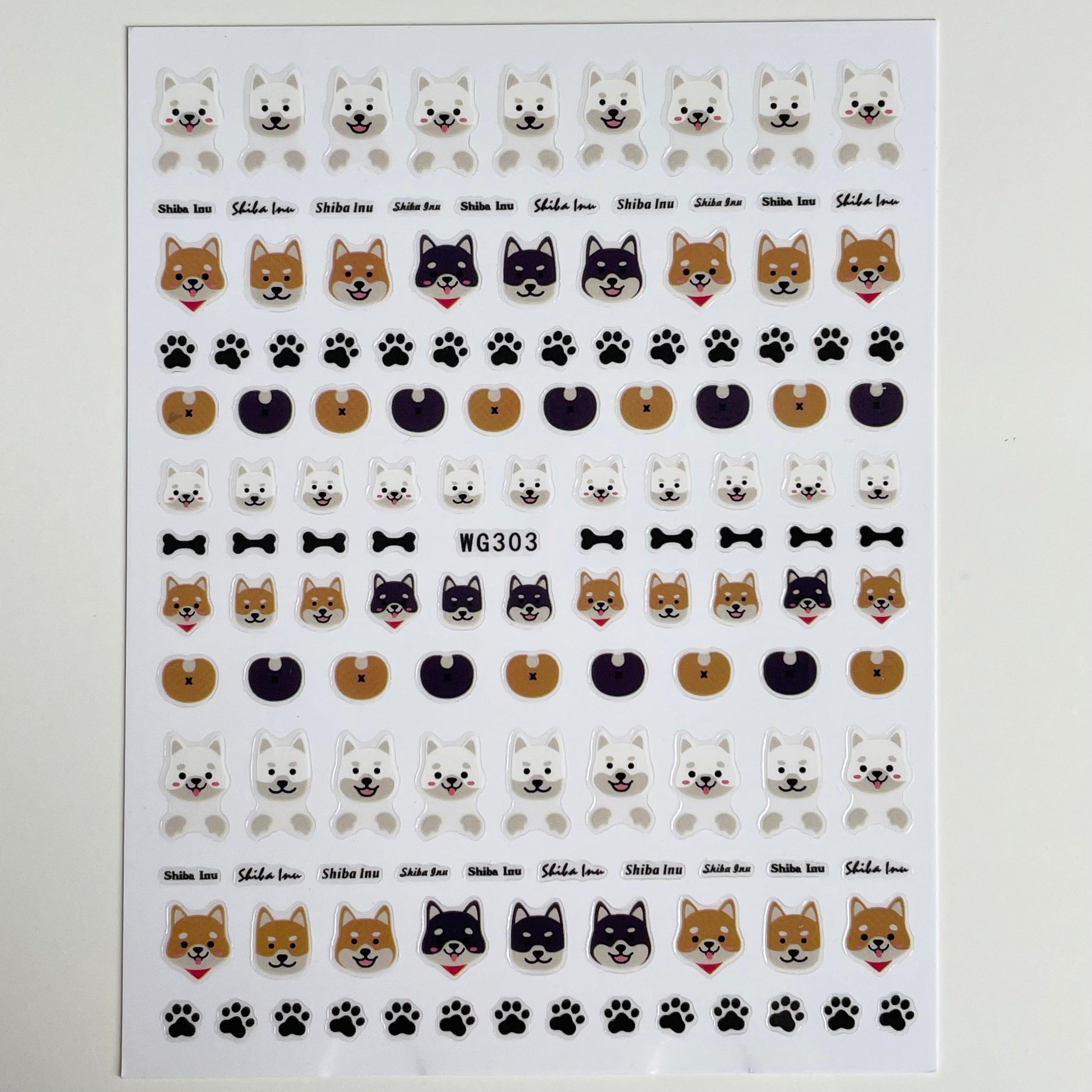 Shiba PLAY Nail Art Sticker