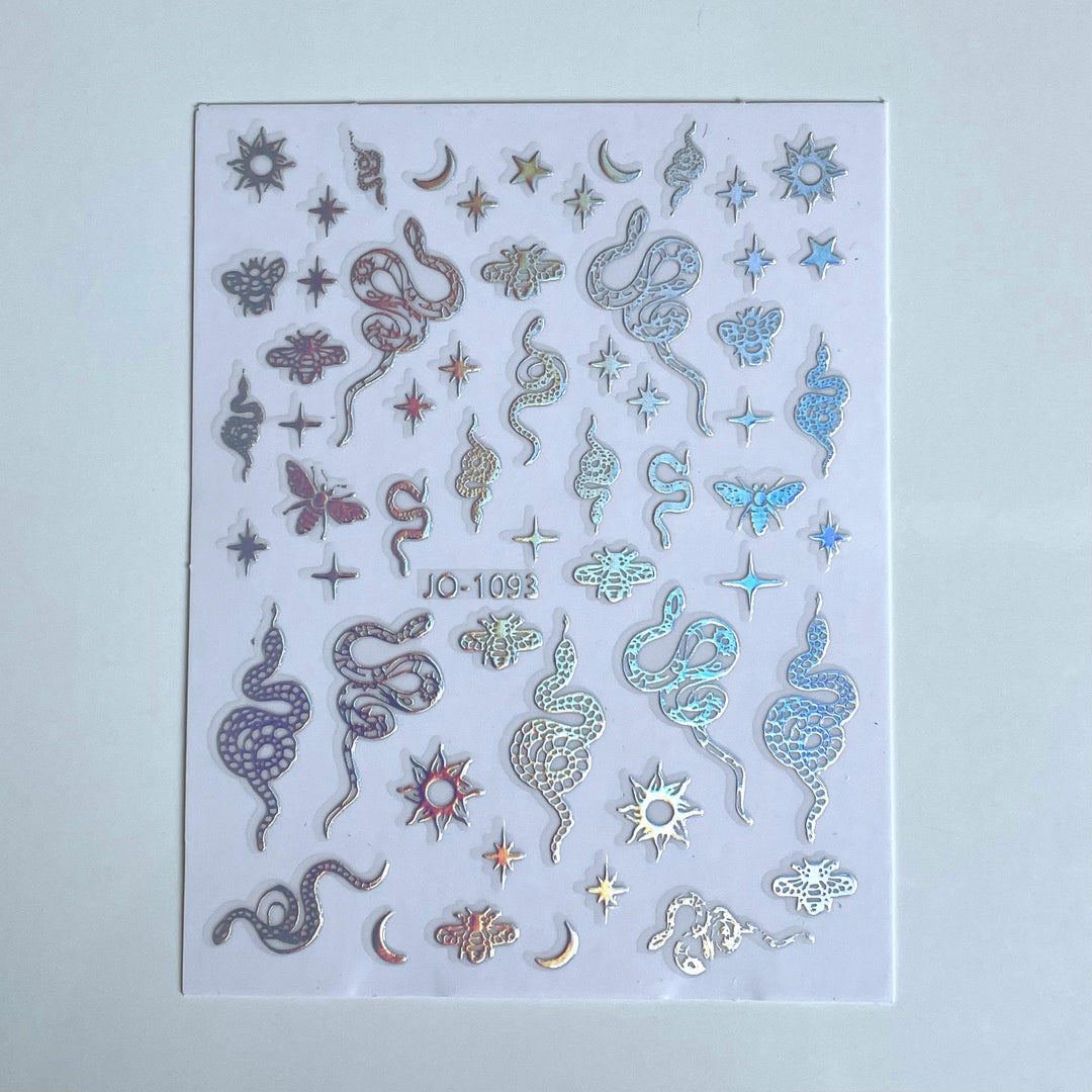 Silver Serpent PLAY Nail Art Sticker