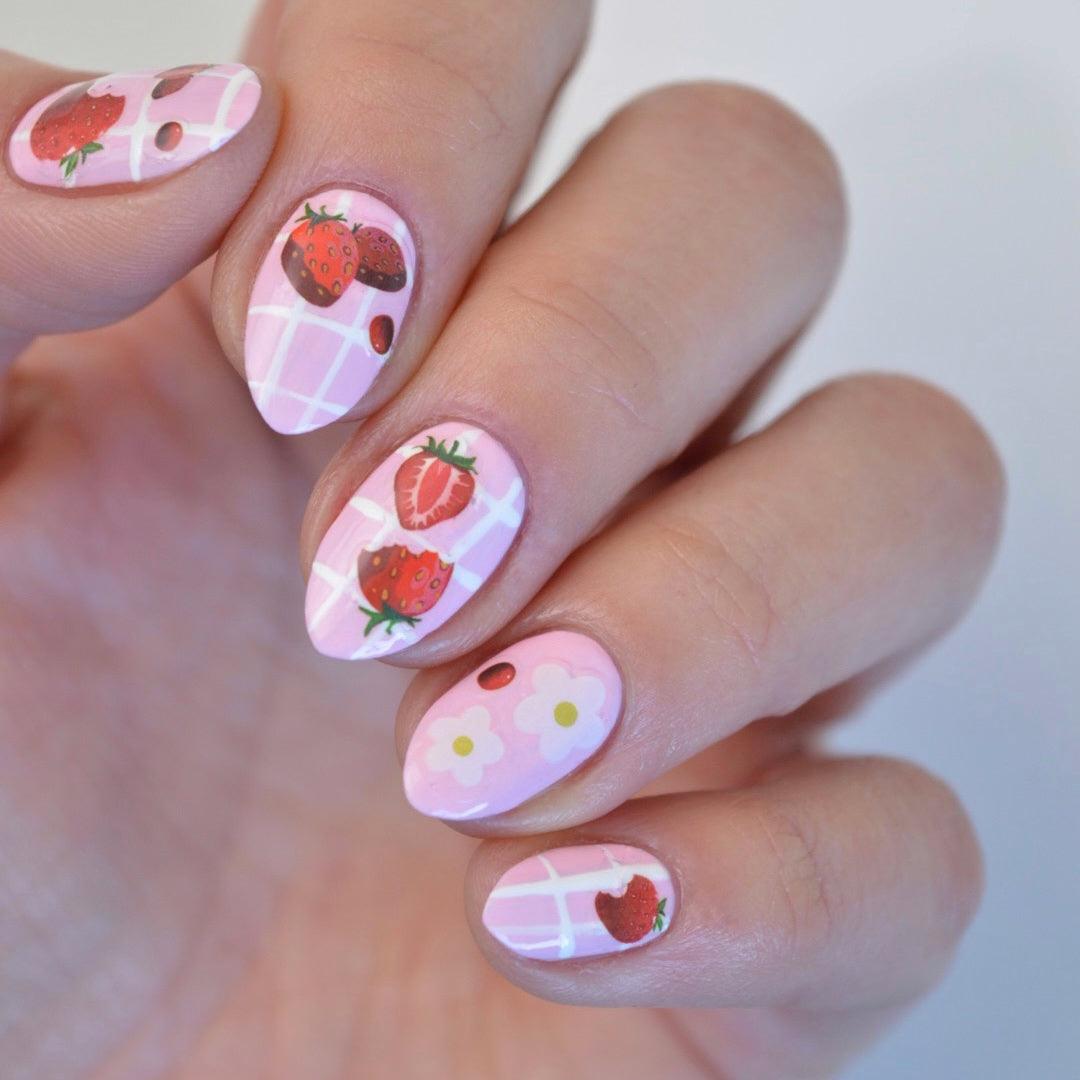 Strawberry PLAY Nail Art Sticker