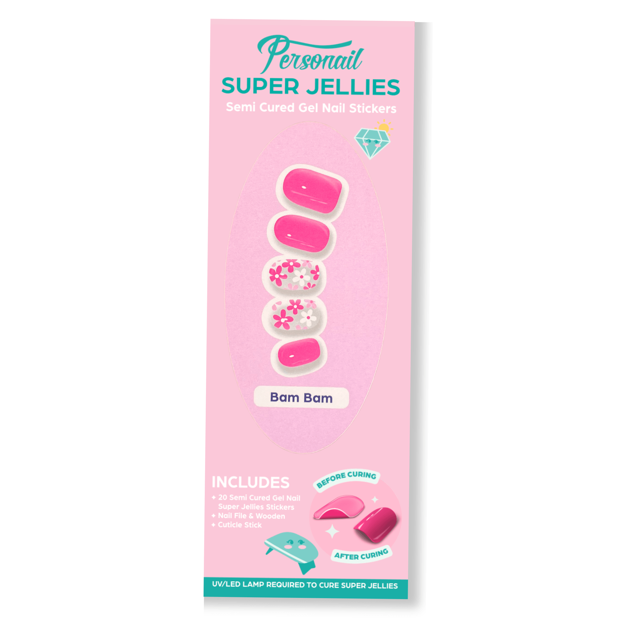 Bam Bam | Super Jellies DIY Hard Semi Cured Gel Nail Wraps
