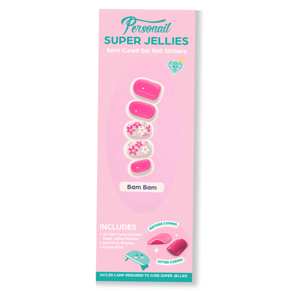 PREORDER 16/6 DISPATCH Bam Bam | Super Jellies DIY Hard Semi Cured Gel Nail Wraps