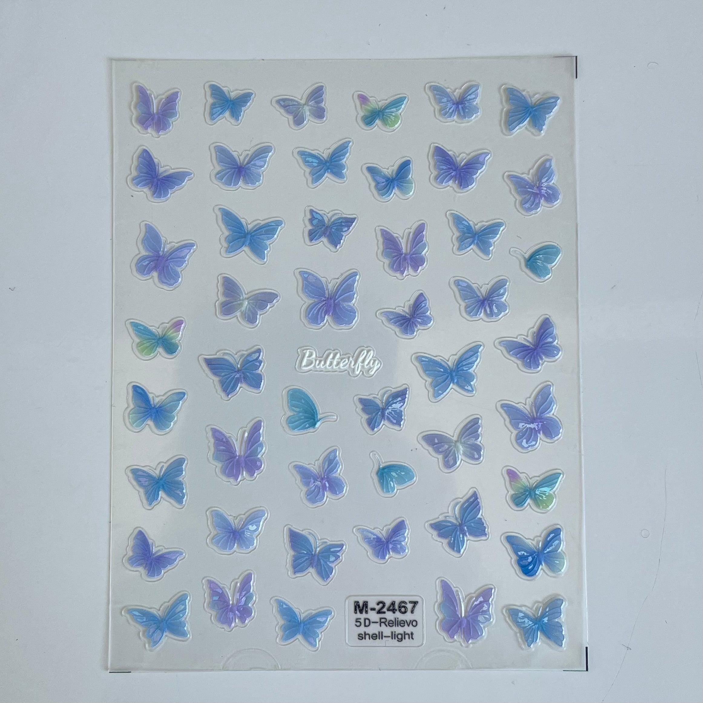 Azure Wings Nail Art Sticker