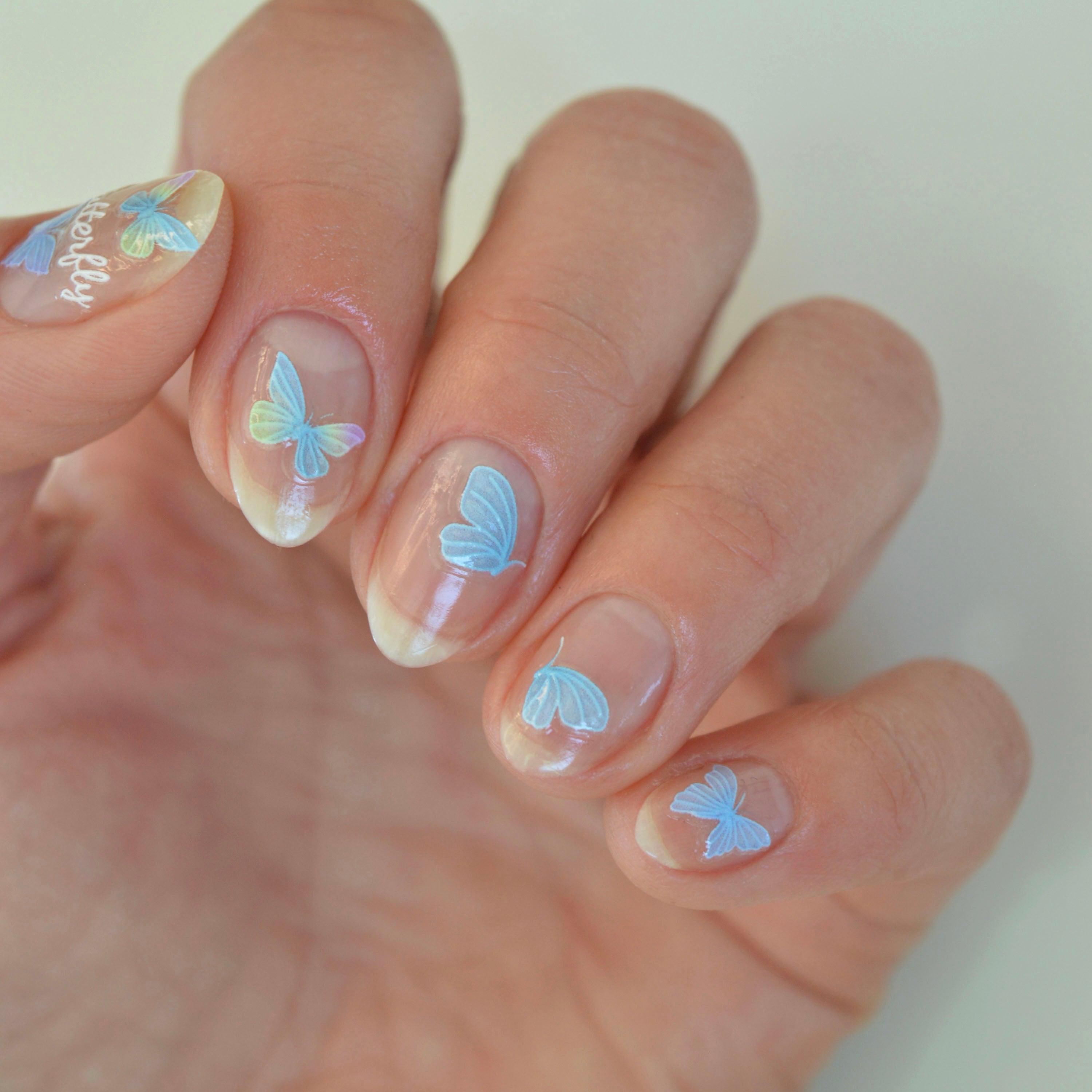 Azure Wings Nail Art Sticker